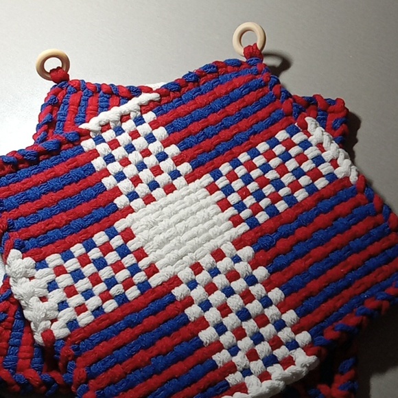 Handwoven Patriotic Potholder Set ❤️🤍💙 - Picture 4 of 4